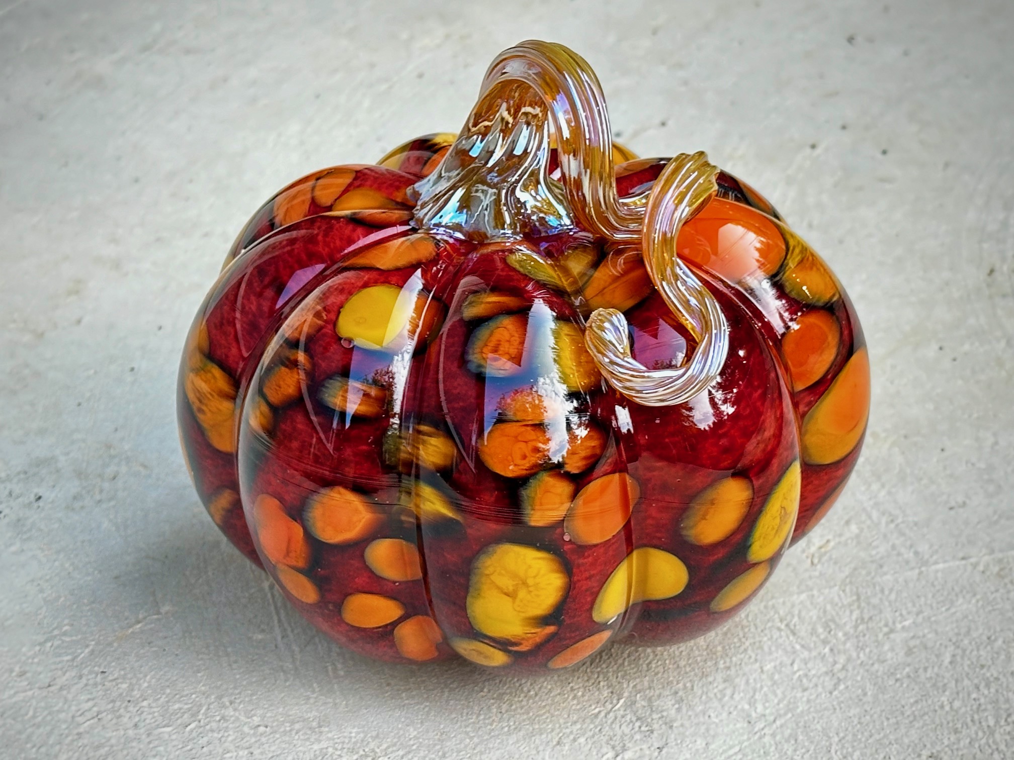 Glass pumpkin trio